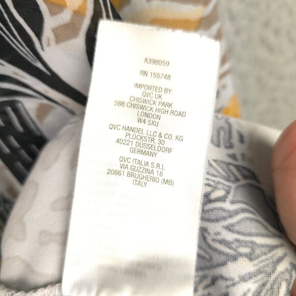 Attitudes by Renee Tank Top  Blouse Womens XL Yellow Brown V-Neck Lagenlook - Picture 12 of 15